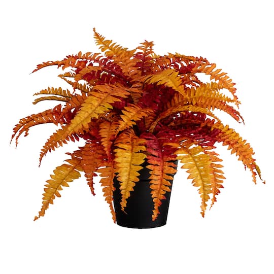 24" Autumn Artificial Fall Boston Fern Plant